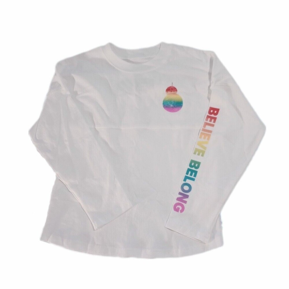 NWT Disney Star Wars Pride White Long Sleeve Rainbow Top sz Kids L 11/12 Belong